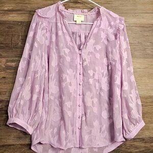 Maeve Lilac Floral Blouse